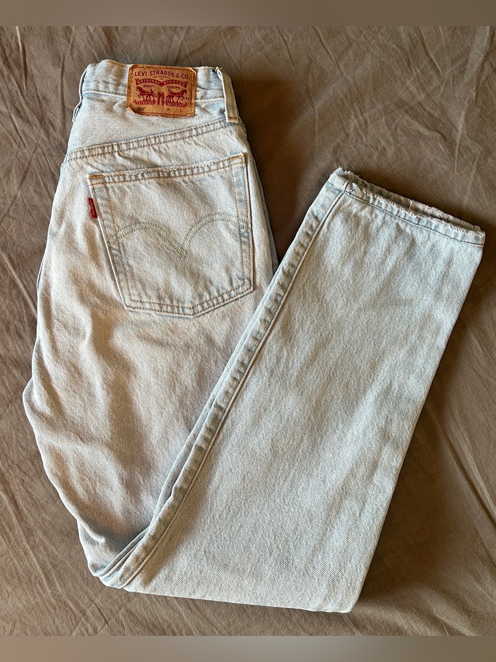 Levi's Light Blue 501 Straight Jeans